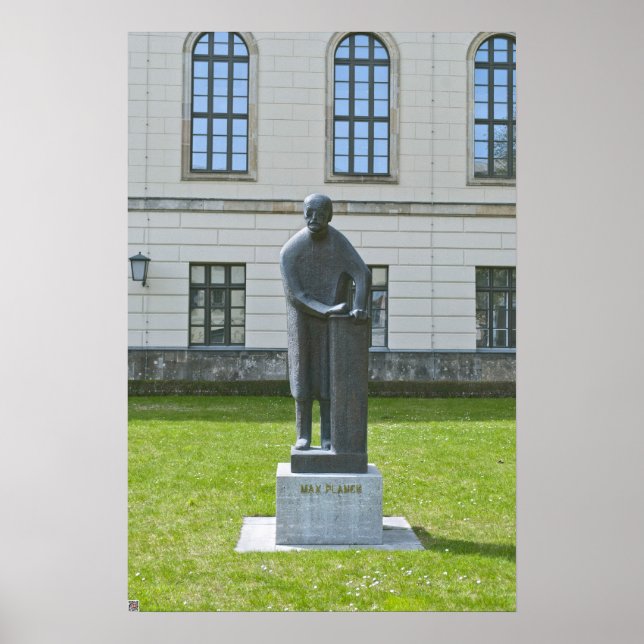 Póster Estátua de Max Planck em Berlim (Frente)