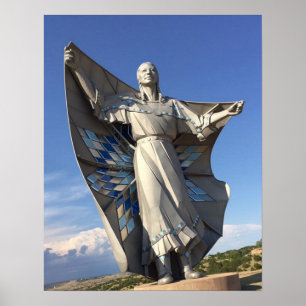 Poster Estátua de Mulher Americana Nativa