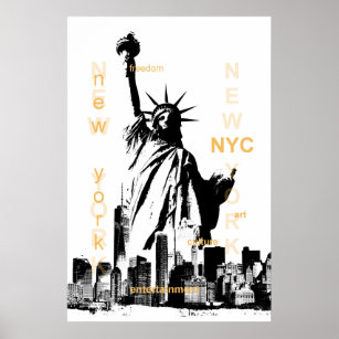 Póster estátua de Nova Iorque nyc da liberdade pop