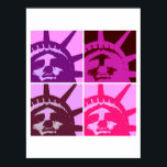 Poster Estátua de pop Art da Liberdade<br><div class="desc">Trabalhos de arte pop de Monumentos de Nova Iorque de Arte - Imóveis Independentes de Símbolos Nacionais dos Estados Unidos da América</div>