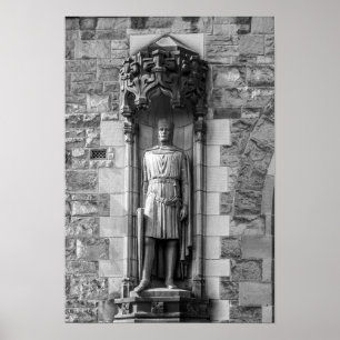 Póster Estátua de Robert o Bruce no castelo de Edimburgo