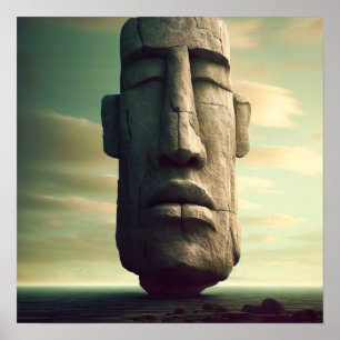Poster Estátua de Rock da Ilha páscoa