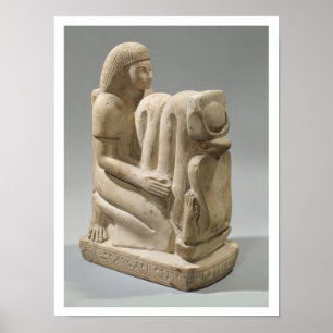 Póster Estátua de Setau apresentando a cobra deusa Nekhb