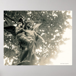Póster Estátua de St Michael, cemitério de Pere Lachais