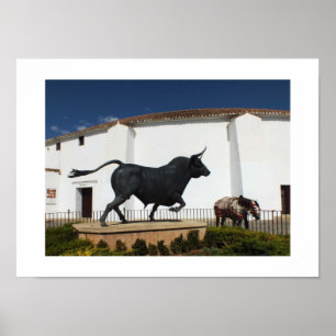 Póster Estátua de touro e cavalo espanhol