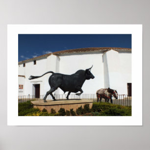 Póster Estátua de touro e cavalo espanhol