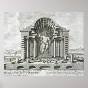 Poster Estátua de Zeus Olímpico, feita por Phidias em our