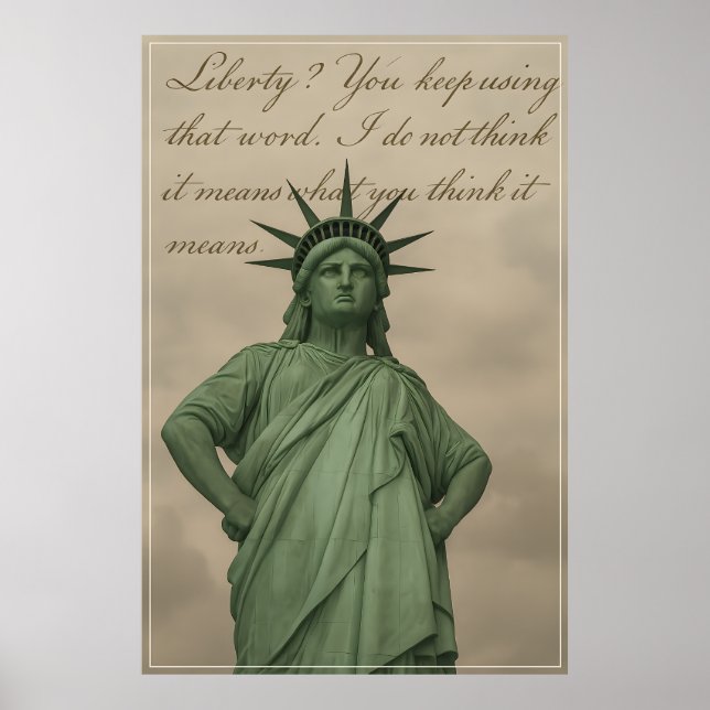 Poster Estátua decepcionada da Liberdade (Frente)