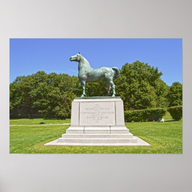 Poster Estátua do Cavalo Morgan, Vermont (Frente)