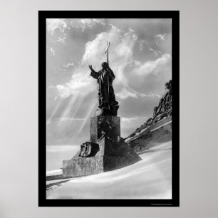 Póster Estátua do cristo nos Andes 1904