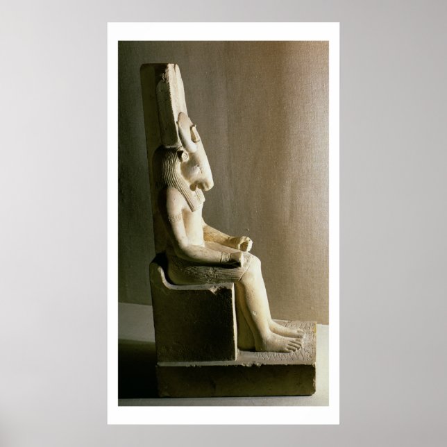 Póster Estátua do deus Montu com cabeça de touro, f (Frente)