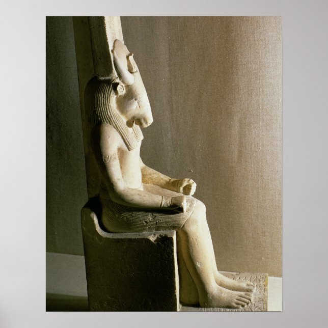 Póster Estátua do deus Montu com cabeça de touro, f (Frente)