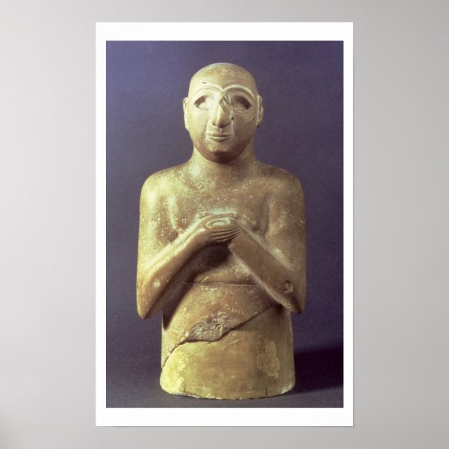 Poster Estátua do Deus Utu, Mesopotâmia, c.2400 BC (li (Frente)