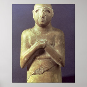 Poster Estátua do deus Utu, Mesopotâmico, c.2400 BC (li