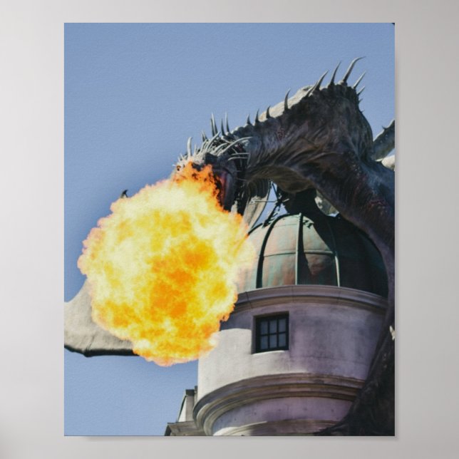 Poster Estátua do Dragão Respiratório (Frente)