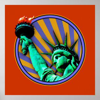 Poster Estátua do Emblema da Liberdade Design