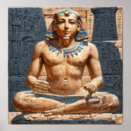 Poster Estátua do Escribo Egípcio Antigo