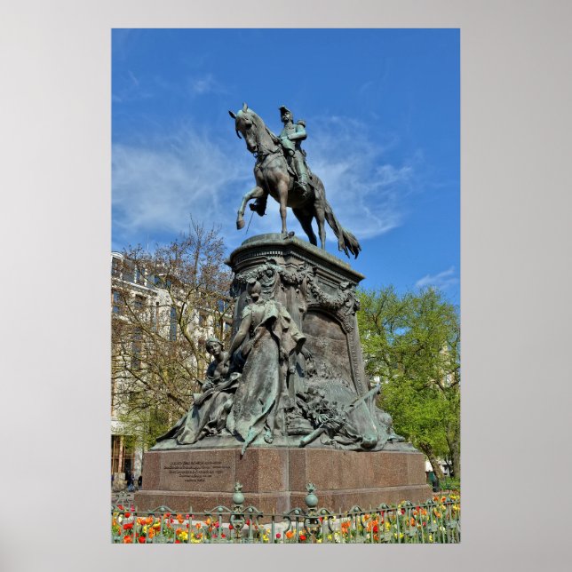 Poster Estátua do general Faidherbe, Lille, França (Frente)