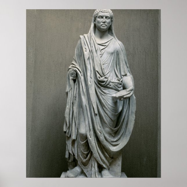 Póster Estátua do Imperador Maxentius (306-312 AD) como P (Frente)