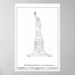 Póster Estátua do Liberty Blueprint