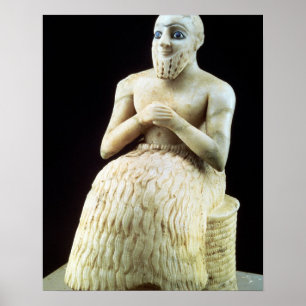 Póster Estátua do oficial Ebih-Il, do Templo de