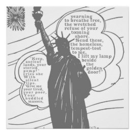 Póster Estátua Do Poema Da Liberdade Poster