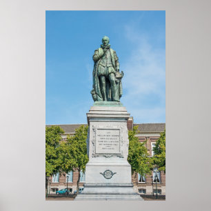 Póster Estátua do príncipe Guilherme I em Haia, Países Ba