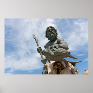 Póster Estátua do rei Netuno Virginia Beach