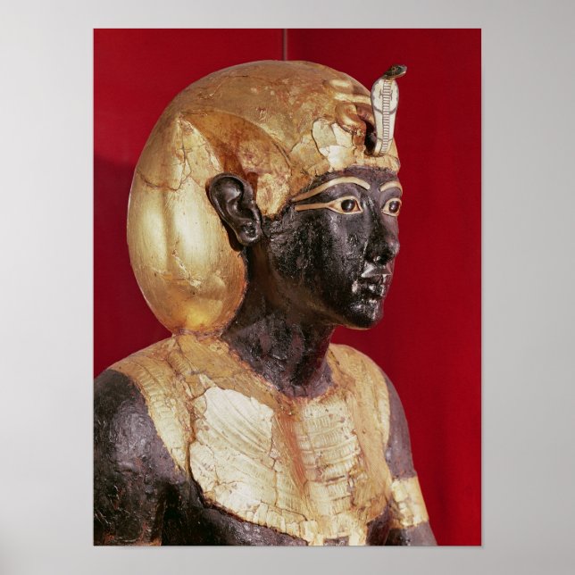 Póster Estátua do tamanho da vida de Tutankhamun (Frente)
