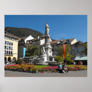 Poster Estátua em Bolzano Italia