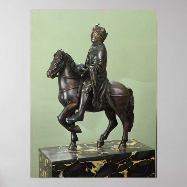 Póster Estátua equestre de Charlemagne 2 (Frente)