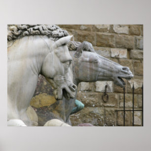 Póster Estátua equestre do renascimento dos cavalos