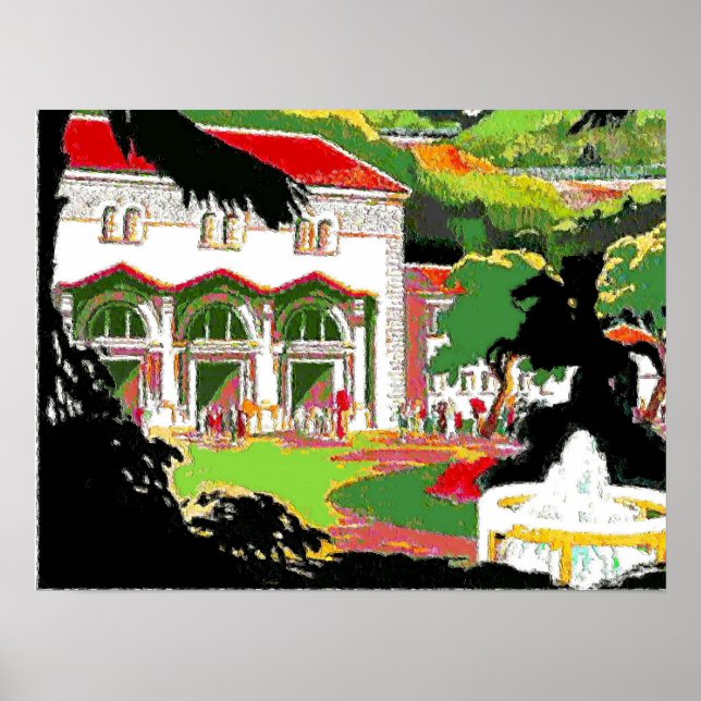 Póster Estátua Jackson em Quadrado (Frente)