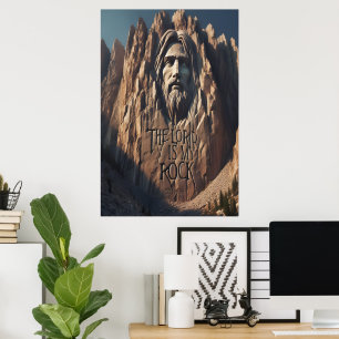 Poster Estátua Majestosa de Jesus: O Senhor é a minha ped