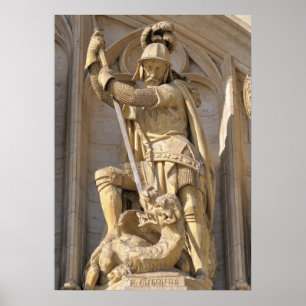 Póster Estátua medieval do Arcanjo Miguel