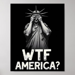 Poster Estátua Patriótica da Liberdade no 4 de Julho Wtf