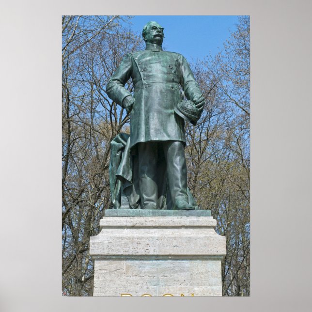 Póster Estátua Roon em Berlim (Frente)