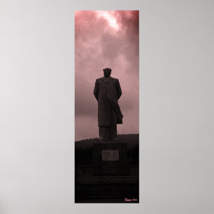 Poster Estátua vintage de Mao Tse Tung de Changsha