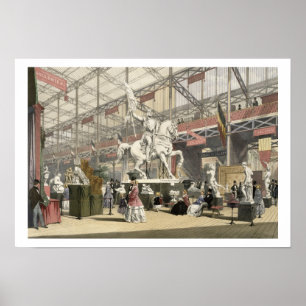 Póster Estátuas na seção de Bélgica do grande Exhibi