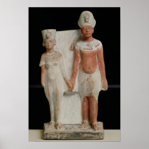 Poster Estatueta de Amenophis IV e de Nefertiti
