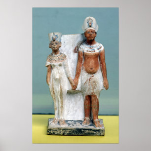 Poster Estatueta de Amenophis IV e de Nefertiti