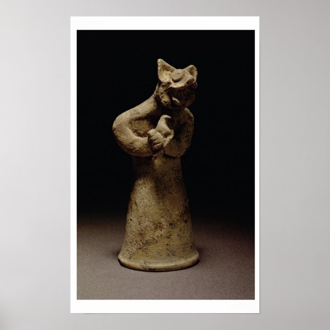 Poster Estatueta de um demônio com cabeça de leão, Mesopo (Frente)
