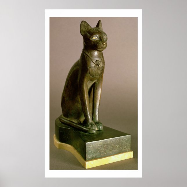 Poster Estatueta de um gato que representa a deusa Bastet (Frente)