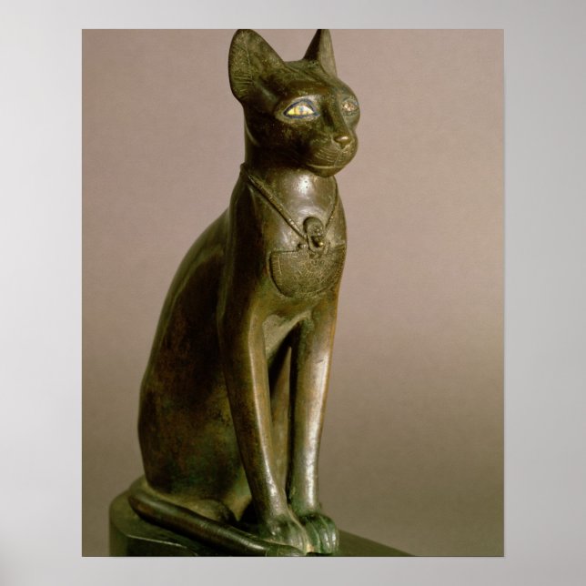 Poster Estatueta de um gato que representa a deusa Bastet (Frente)