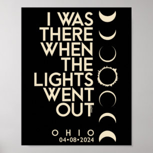 Poster Estava Lá No Ohio Total Solar Eclipse 2024