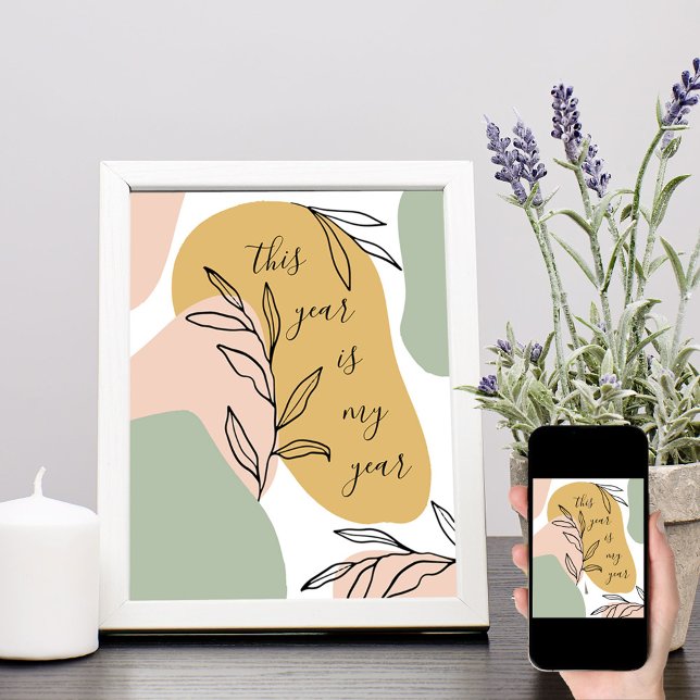 Poster Este ano é a confirmação do meu Abstrato de ano (Criador carregado)