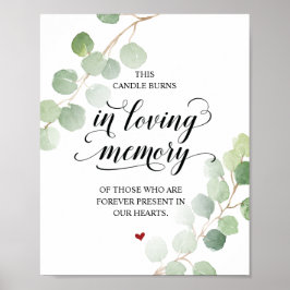 Poster Este candle queima em memória Símbolo Memorial