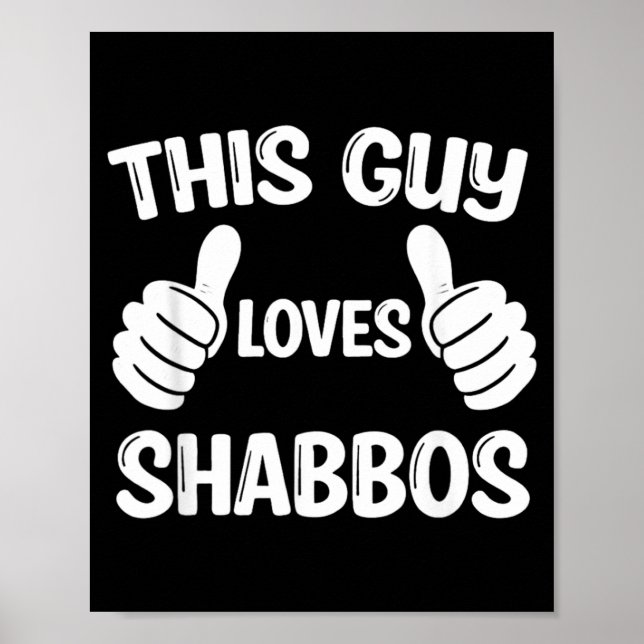 Poster Este Cara Adora Shabbos Shabat Shalom Challah (Frente)