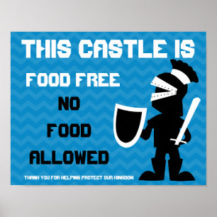 Póster Este Castelo é Comida Livre Guardado pelo Sinal Ca