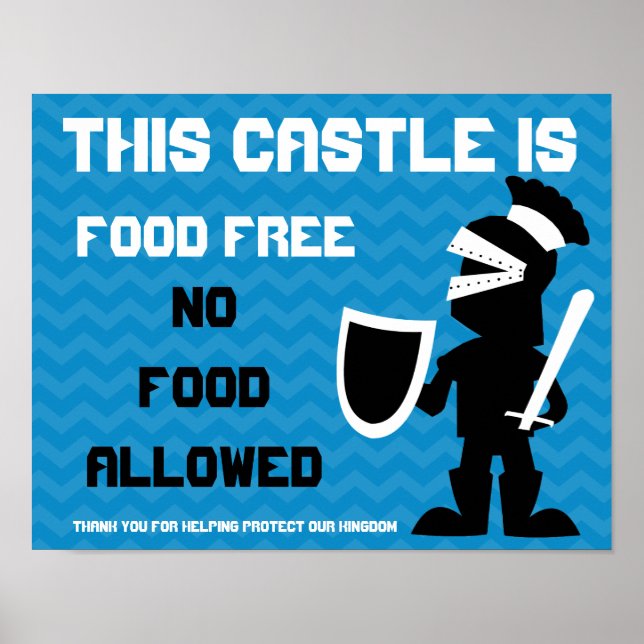 Póster Este Castelo é Comida Livre Guardado pelo Sinal Ca (Frente)